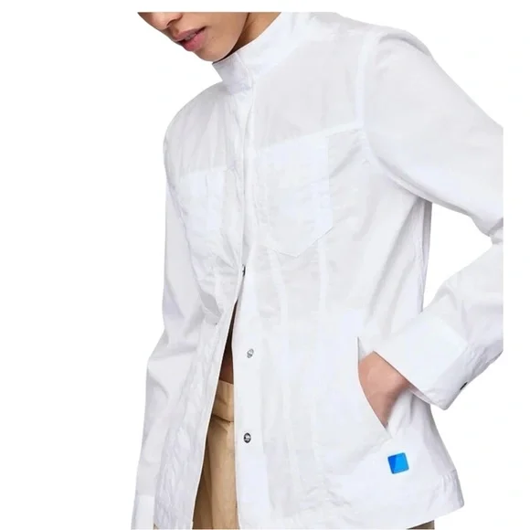 Gap x HFR Harlem’s Fashion Row Structured Shirt Jacket S Rich Fresh Snap White - Picture 3 of 13